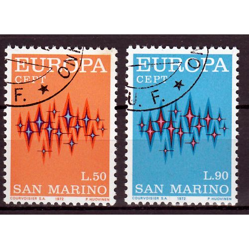 San Marino Europa cept 1972 gestempeld