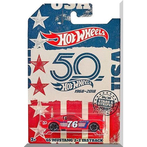 Hot Wheels - '65 Mustang 2+2 Fastback: '18 Stars & Stripes Series #04/10 *Red*