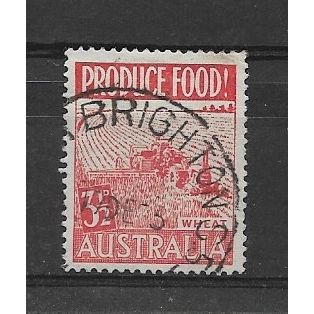 Australia.SG259 3 1/2d Wheat (Scarlet).Fine Used.June19