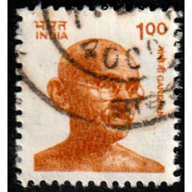 India 1991 Mahatma Gandhi 1.00R Used Stamp,.