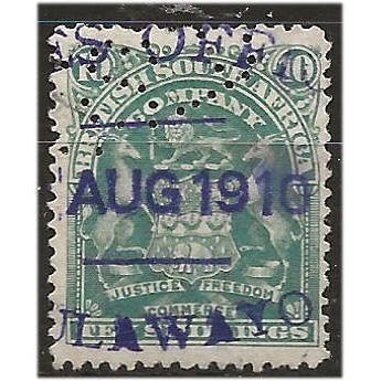 Rhodesia 1898 SG89 10/- Grey-Green Fine Used ...