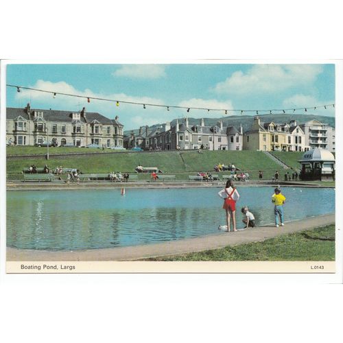 Boating Pond Largs Ayrshire Postcard 0143