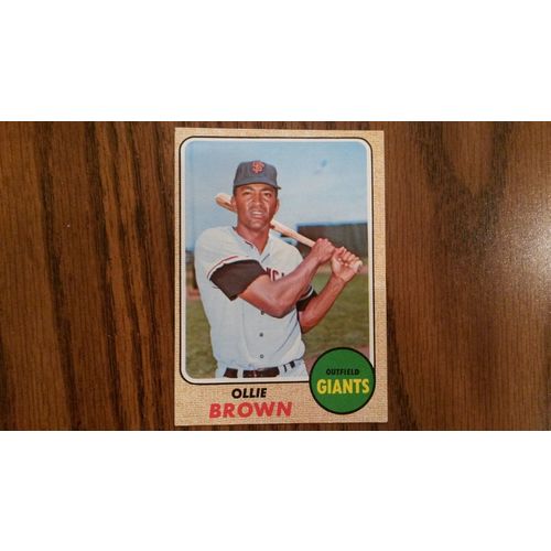 1968 Topps Card # 223 Ollie Brown Very Good (3) San Francisco Giants