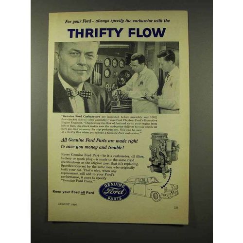 1956 Ford Parts Ad - Thrifty Flow