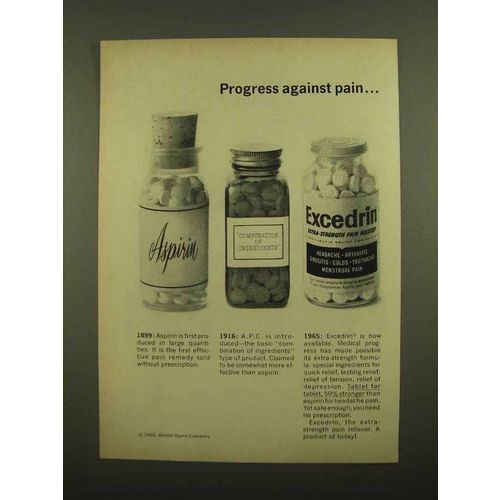1965 Excedrin Pain Reliever Ad - Progress Against Pain