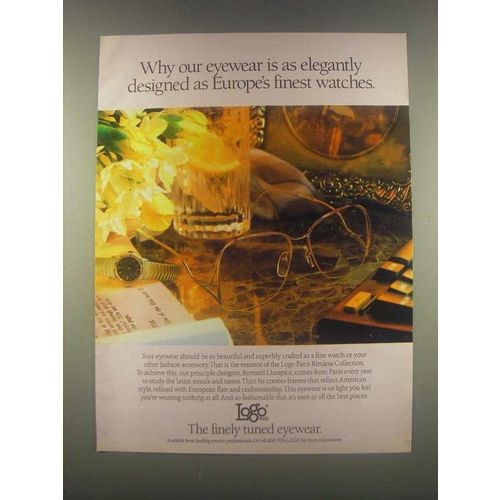 1985 Logo Paris Rimless Collection Eyewear Ad