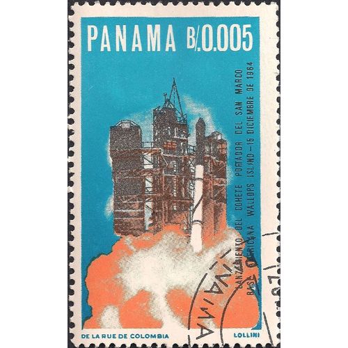 PANAMA, SPACE, San Marco 15.12.64, blue 1966, Balboa0.005