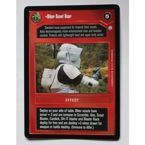 Star Wars CCG: Endor Limited # Biker Scout Gear (A) 1999 dark decipher