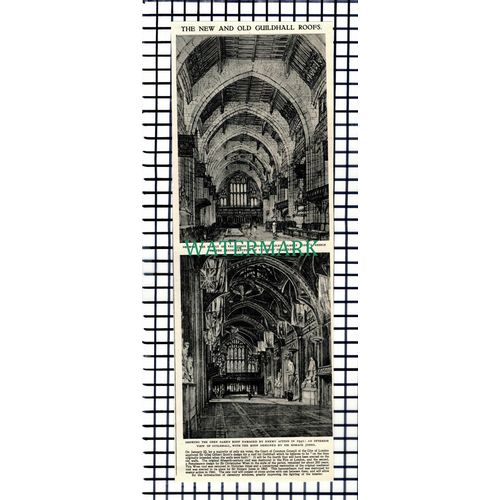 X1316) Guildhall Roof Repair Sir Giles Gilbert Scott - 1953 Cutting