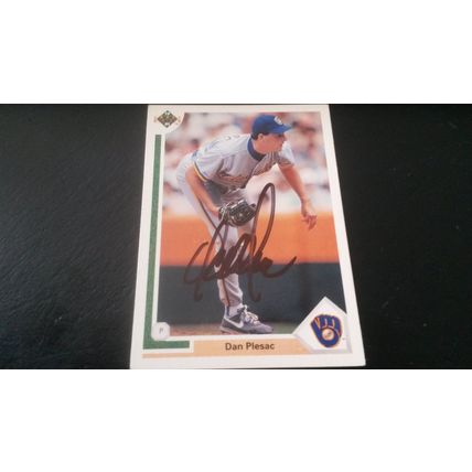 1991 Upper Deck Card # 322 Dan Plesac Autograph 202009220951 Milwaukee Brewers