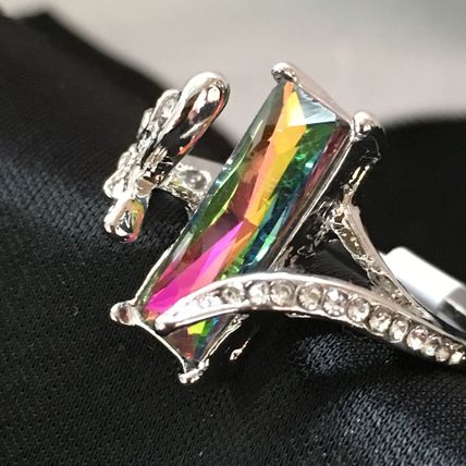 Ring Rainbow CZ Fashion Statement Ring #93 USA Seller