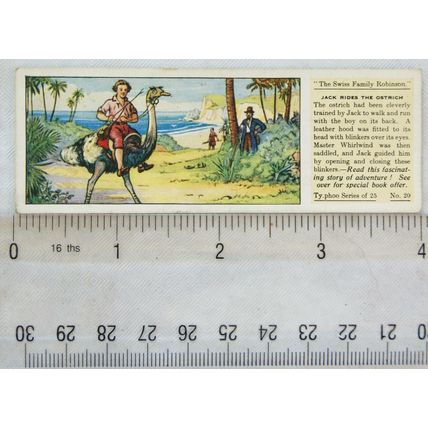 1935 Typhoo Swiss Family Robinson No. 20 Jack rides the Ostrich