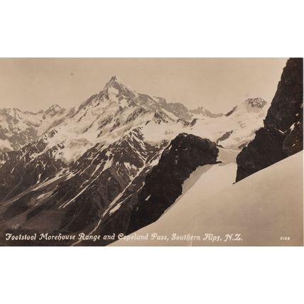 Footstool Morehouse Range New Zealand Real Photo Postcard