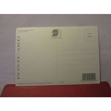 HER MAJESTY QUEEN ELIZABETH, THE QUEEN MOTHER unused postcard #