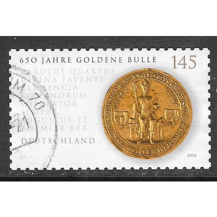 GERMANY 2006 GOLDEN BULL COIN 650 YEARS OLD 145c USED AUGUSTUS