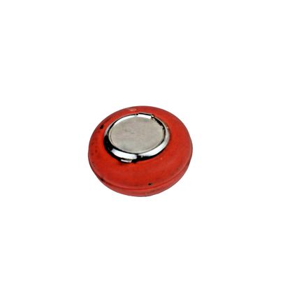 VTG. Small Portable Pocket METAL Ashtray with Cigarette Rest, Red. Free shipping