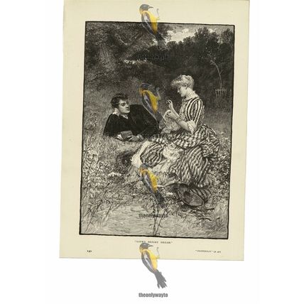 Loves Bright Dream, Romantic Victorian Book Illustration (Print), 1886