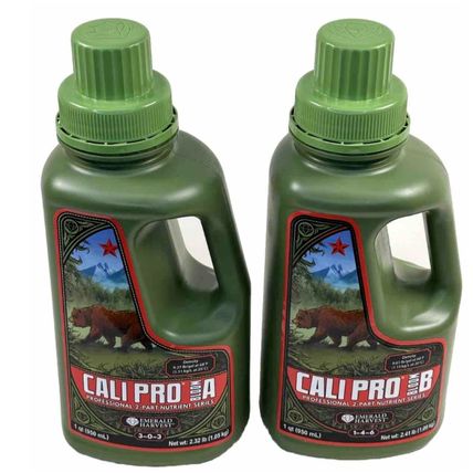 4 Emerald Harvest Cali Pro Grow A&B + Cali Pro Bloom A&B High-Yield Fertilisers