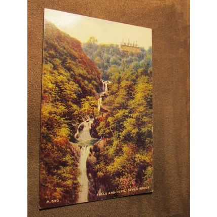 1930s Postcard - Falls & Hotel, Devils Bridge Nr Aberystwyth - Artist A540