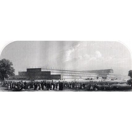GREAT EXHIBITION 1876 Bibby - Crystal Palace in Hyde Park ANTIQUE ENGRAVING