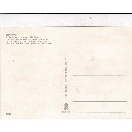 Orvieto Duomo Italy Postcard unused VGC
