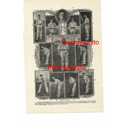 Famous Cricketers, Grace, Hayward, (12 Views), Book Illustration (Print), c 1907