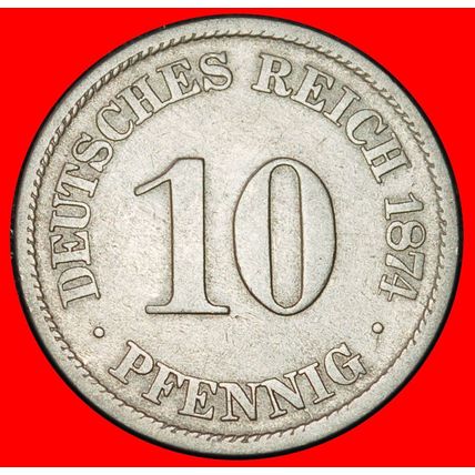 Ⰶ EAGLE (1873-1889): GERMANY ★10 PFENNIGS 1874A! PRUSSIA★LOW START★NO RESERVE