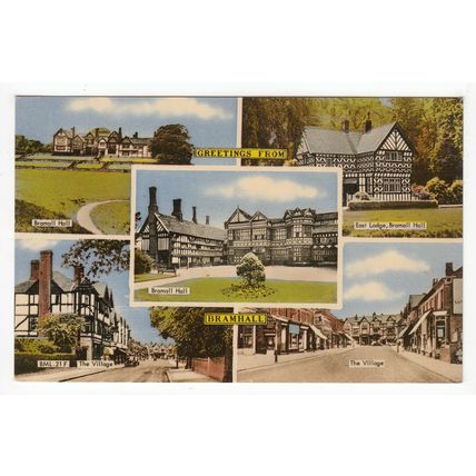 Multiview of Bramhall Postcard nr Stockport Cheshire