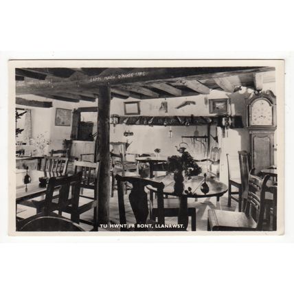 Tu Hwnt I'r Bont Llanrwst Postcard RP Denbighshire Wales