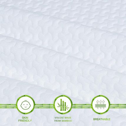 Mattress Topper Cover Queen Size (Only Cover) 3 Inch Mattress Protector Cooling