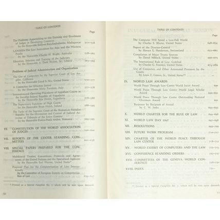 World Peace Through Law. The Geneva World Conference Book **Switzerland 1969**