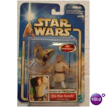 STAR WARS ' SAGA COLLECTION ' OBI-WAN Coruscant Chase figure (blue carded)