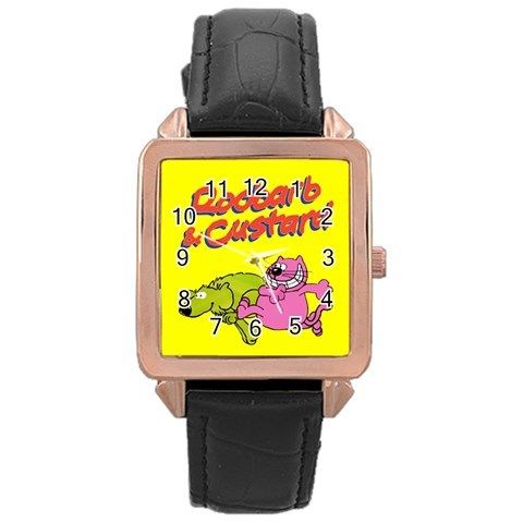 Roobarb And Custard Rose Gold Tone Square Watch [48413371]