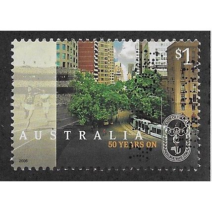 AUS 2006 $1.00 'MELBOURNE - 50 YEARS ON' FINE USED (EBID66-652)