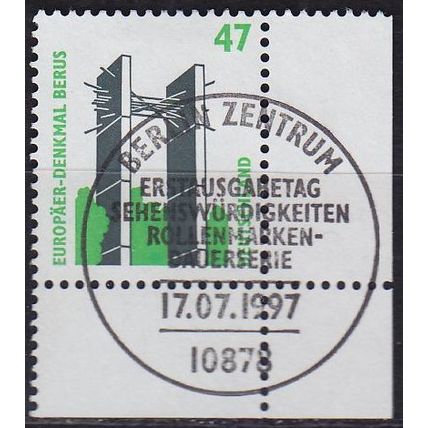 GERMANY BUND [1997] MiNr 1932 ( O/used ) [01] Sehenswürdigkeiten Eckrand, Erstta