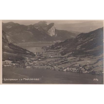 Austrian Unterach Madleschneid Aerial Birds Eye Photo Postcard