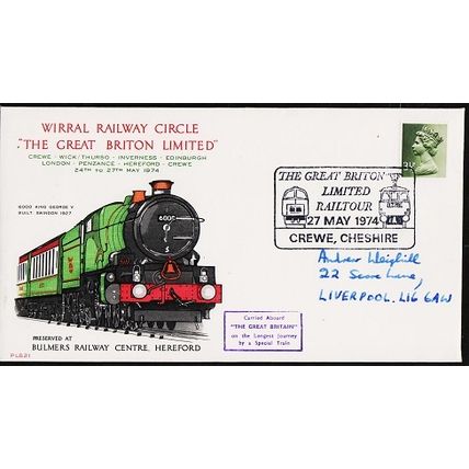 Great Britain. 1974 Great Britain Limited RailTour. Cover