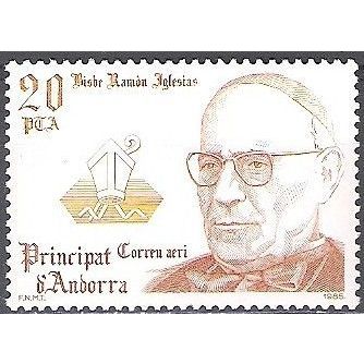 Andorra Español 1985 Michel 183 Neuf ** Cote (2008) 0.60 € Evêque Ramon Iglésias