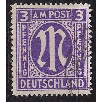 GERMANY Alliiert AmBri [1945] MiNr 0010 F ( O/used ) [01]
