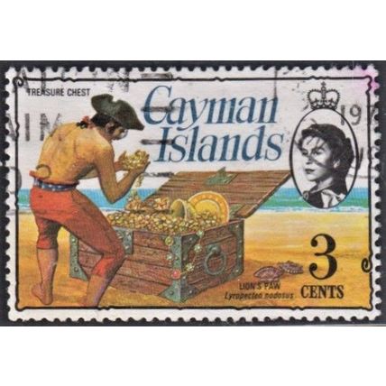 Cayman Islands, 1974 3c Treasure Chest, SG 365 (Scott #332), used