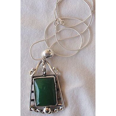 Green agate pendant