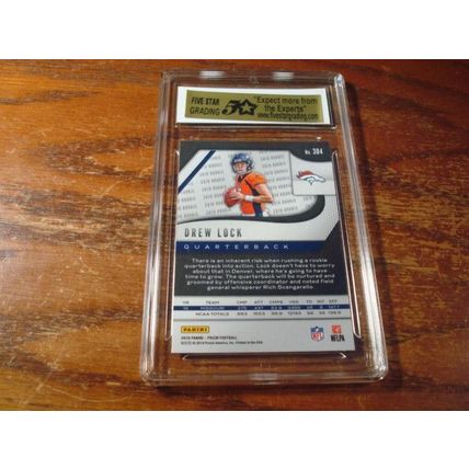2019 Panini Prizm, Graded Mint 9, DREW LOCK Rc, Beoncos