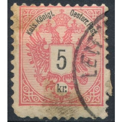 Coat of Arms: 5kr P10½ - Austria 1883 - FH - MiNr 46D (B)