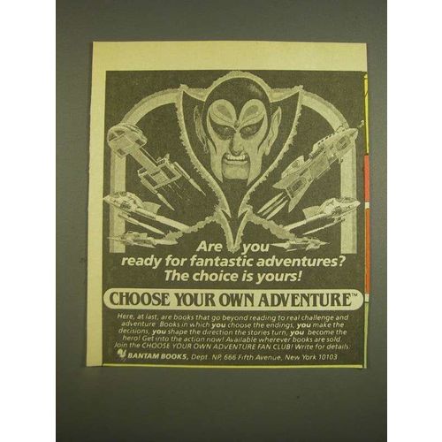 1985 Bantam Books Choose Your Own Adventure Ad - Fantastic Adventures