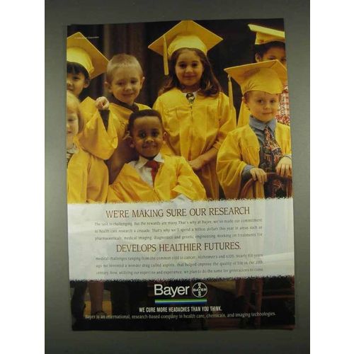 1996 Bayer Medicine Ad - Healthier Futures