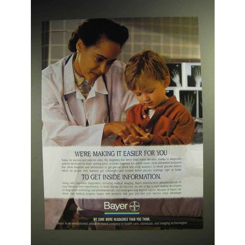 1996 Bayer Pharmaceutical Ad - Get Inside Information