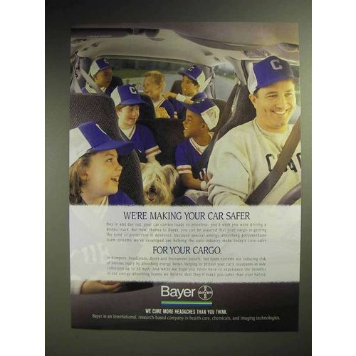 1996 Bayer Pharmaceutical Ad - Making Your Car Safer