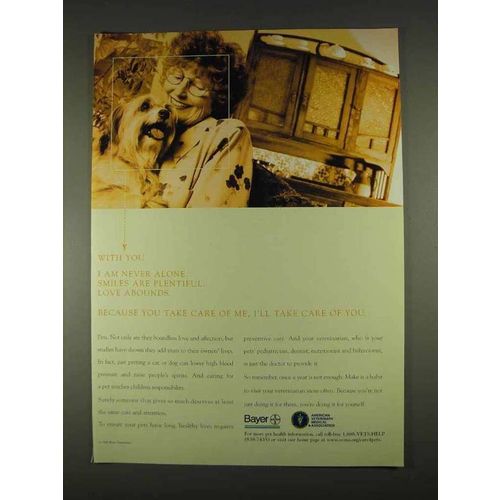 1996 Bayer Pet Health Ad - I Am Never Alone