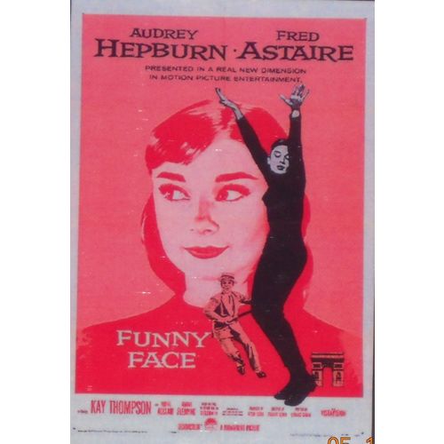 Movie Magnet FUNNY FACE 3.5"x5" Audrey Hepburn & Fred Astarie (red)