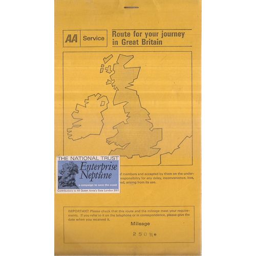 ROUTE FOR YOUR JOURNEY SHEFFIELD TO BRIGHTON 1965 AA Automobile Association =